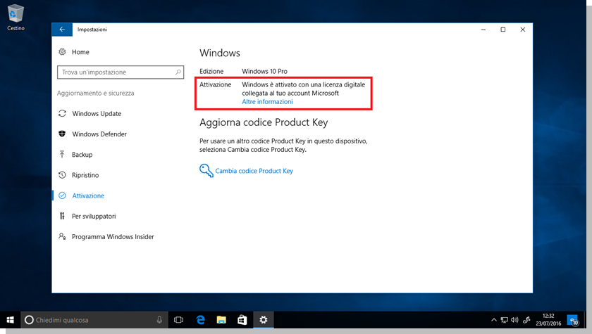 Riattivare Windows 10 dopo aver modificato l'hardware del PC - ICT